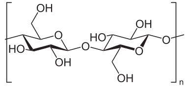 Cellulose-Molekül (Sesselkonfiguration)