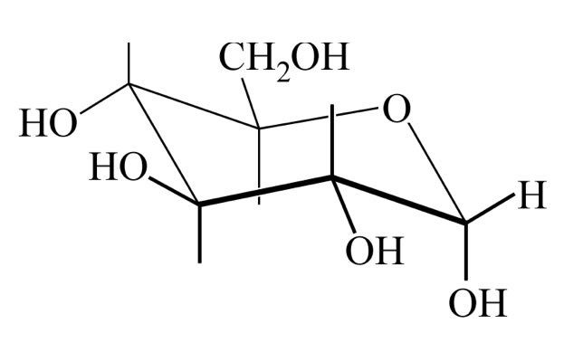 α-D-Glucose (Sesselkonformation)